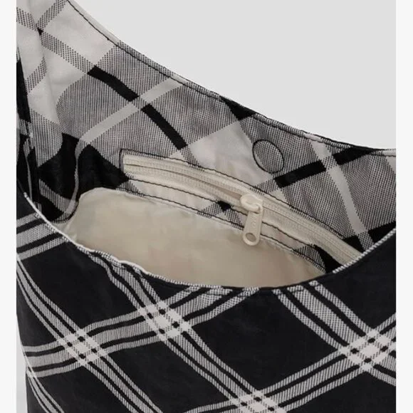 BAGGU Small Nylon Sling- Mixed Plaid - Picture 3 of 6